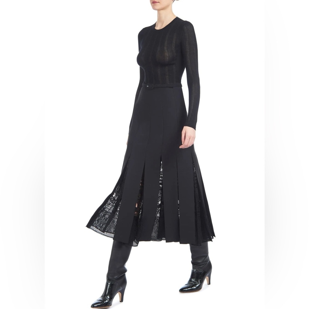 GABRIELA HEARST Timeless
Edith pleated Midi Wool & Silk black Skirt US 4/40